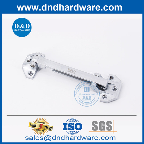 High Security Zinc Alloy Satin Chrome Door Latch Guard-DDDG009