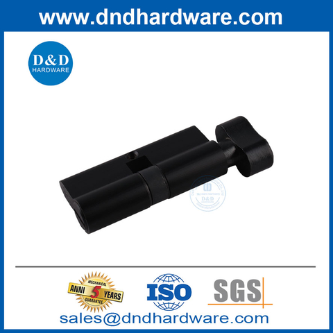 European Black Color Solid Brass Bathroom Wood And Metal Door Mortise Lock Cylinder-DDLC007