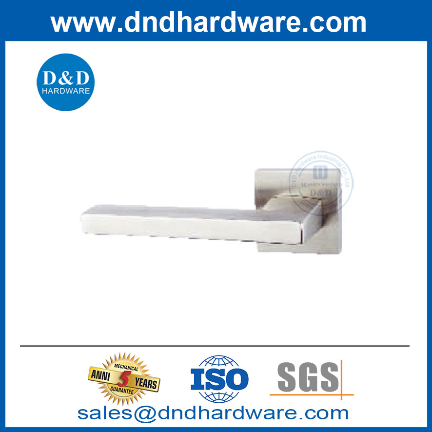 Commercial Door Handles Square Stainless Steel Solid Lever Interior Door Handle-DDSH054