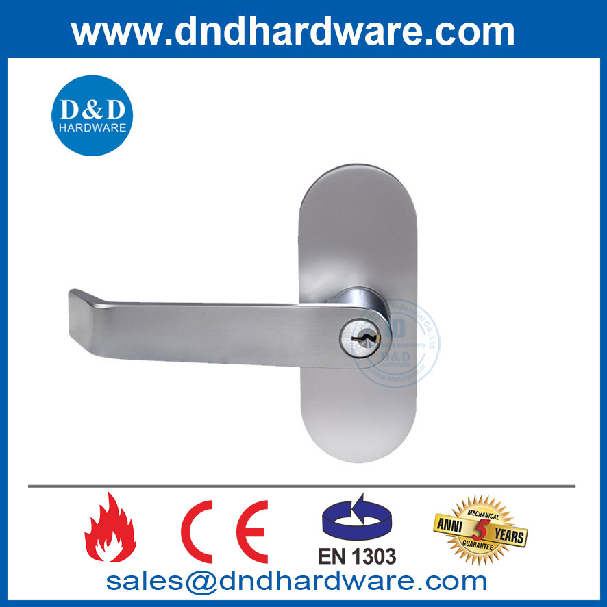 CE EN1125 Exterior Locking Lever Trim for Fire Rated Panic Exit Device-DDPD042