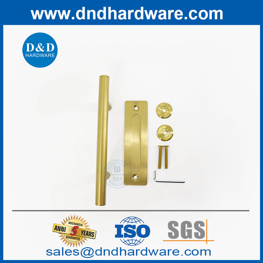 Golden Stainless Steel Pull And Flush Handle for Sliding Barn Door Hardware-DDBD102