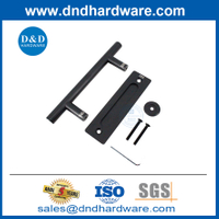 Carbon Steel Black Coating Door Handles Square Sliding Barn Door Handle-DDBD102