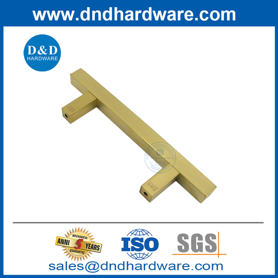 Gold Square Barn Door Handle Push Light Sliding Door Handle Carbon Steel -DDBD104
