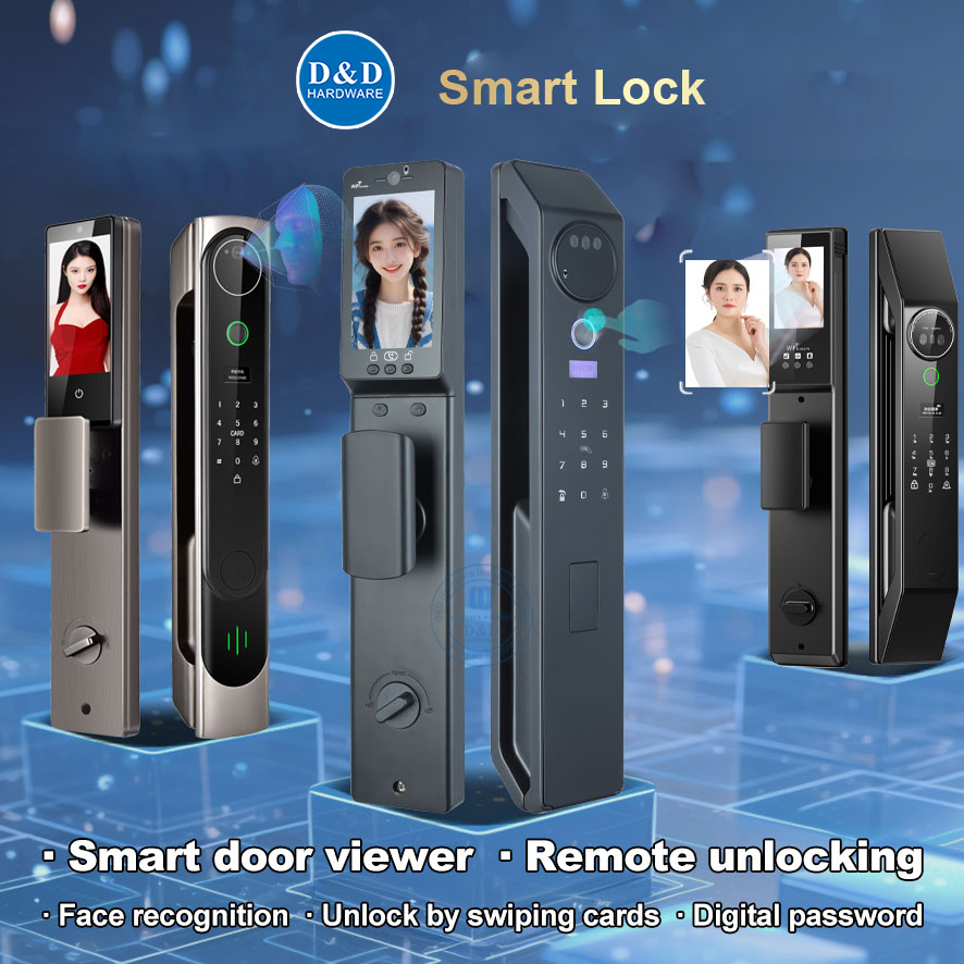 Intelligent Linkage Front Door Handle Smart Remote Capture Fingerprint Lock-DDDL002