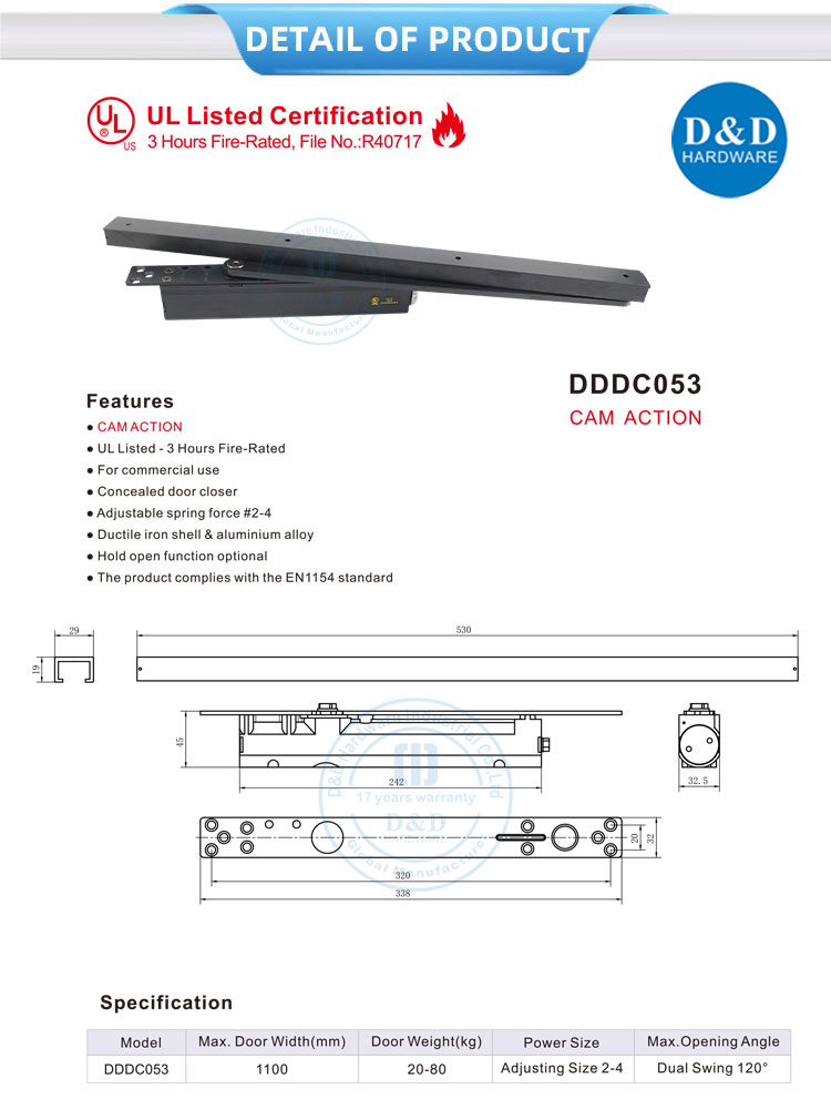 Cam Action door closer