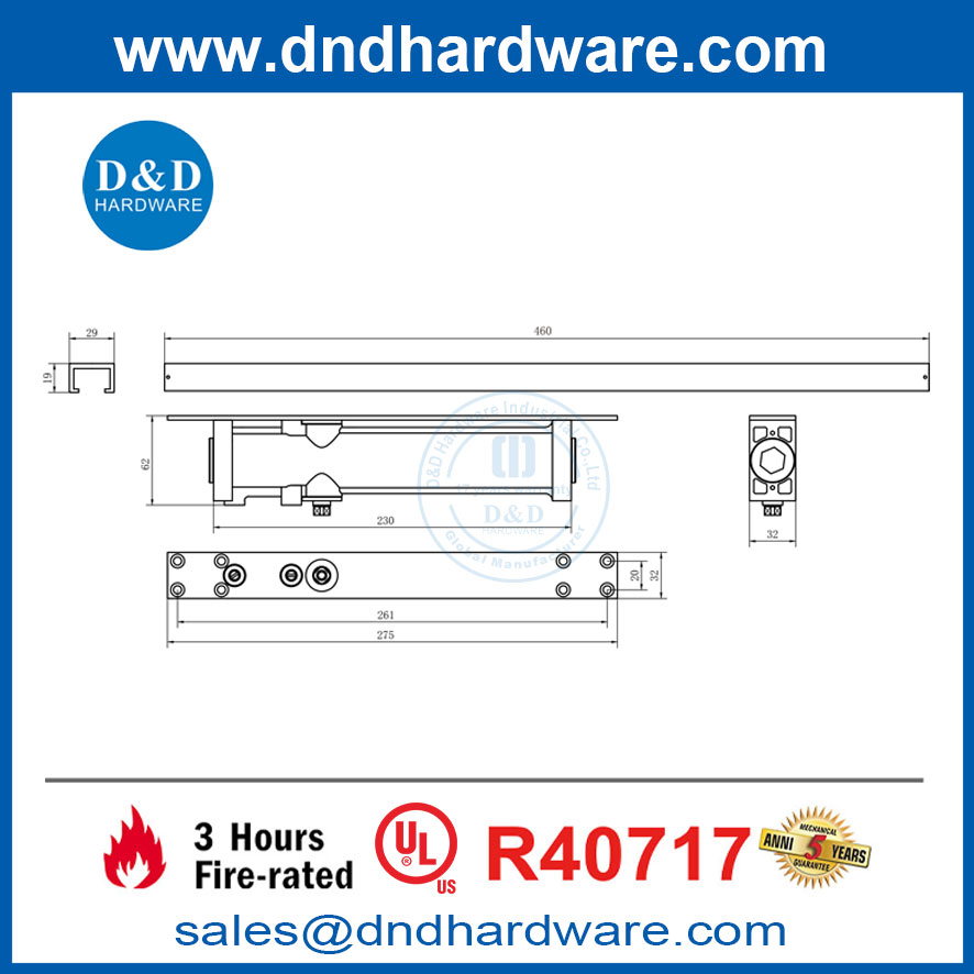 concealed door closer