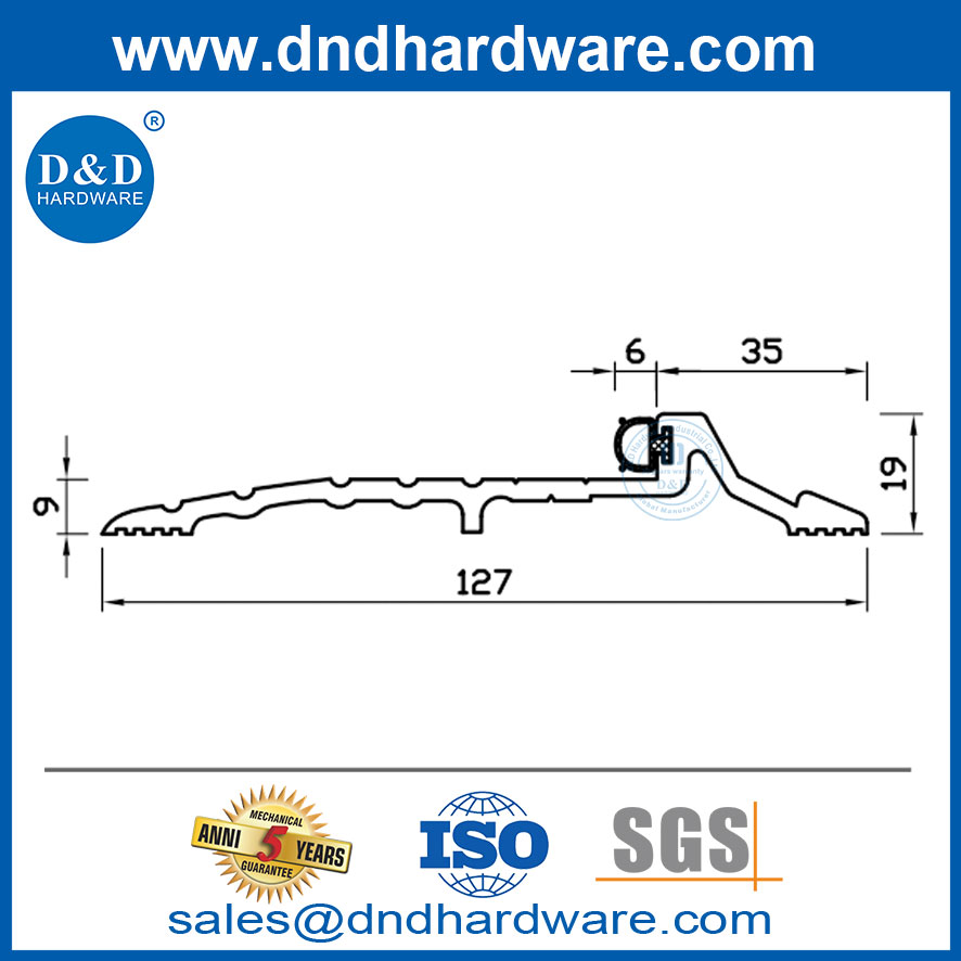 Anti-Corrosion Door Transition Strip American Style Door Bottom Seal Threshold-DDDT105