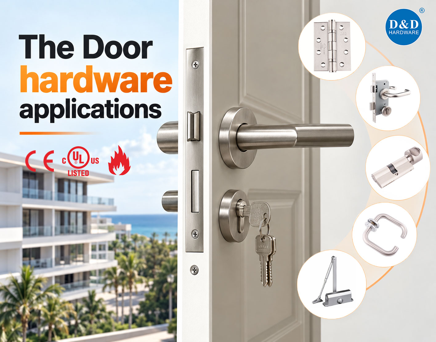 The Door hardware applications