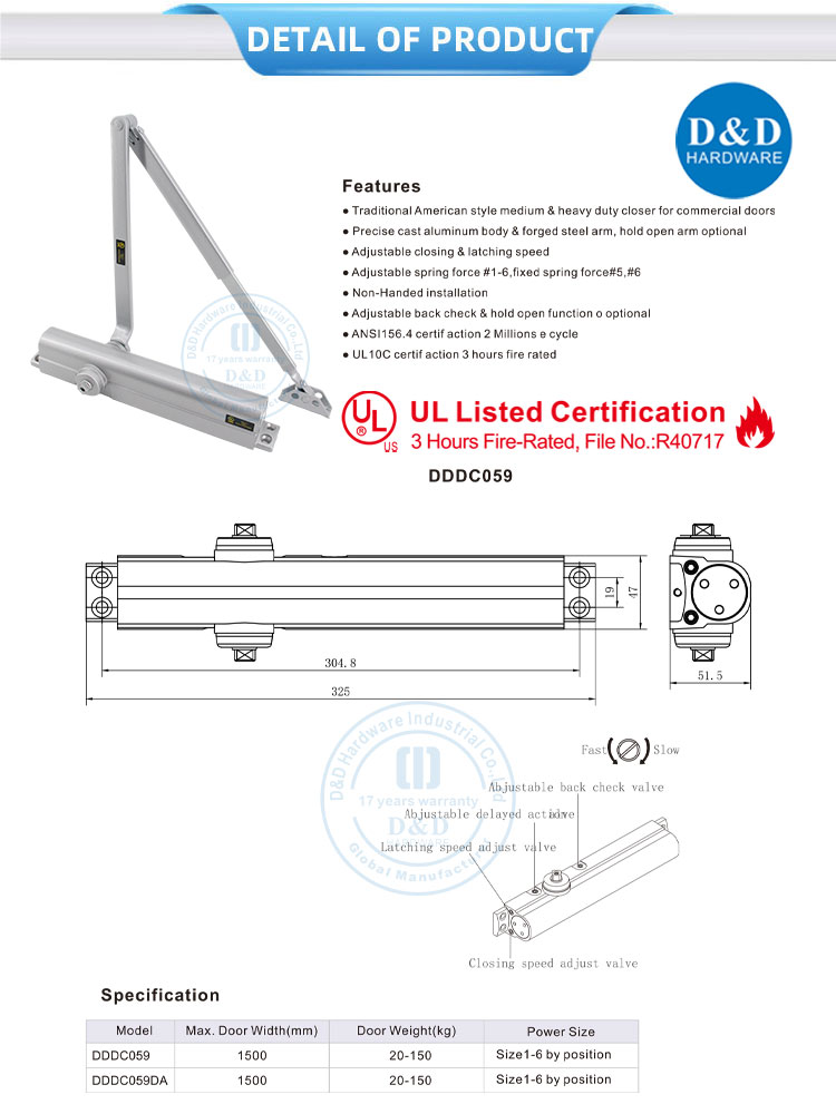 Surface Mount Door Closer