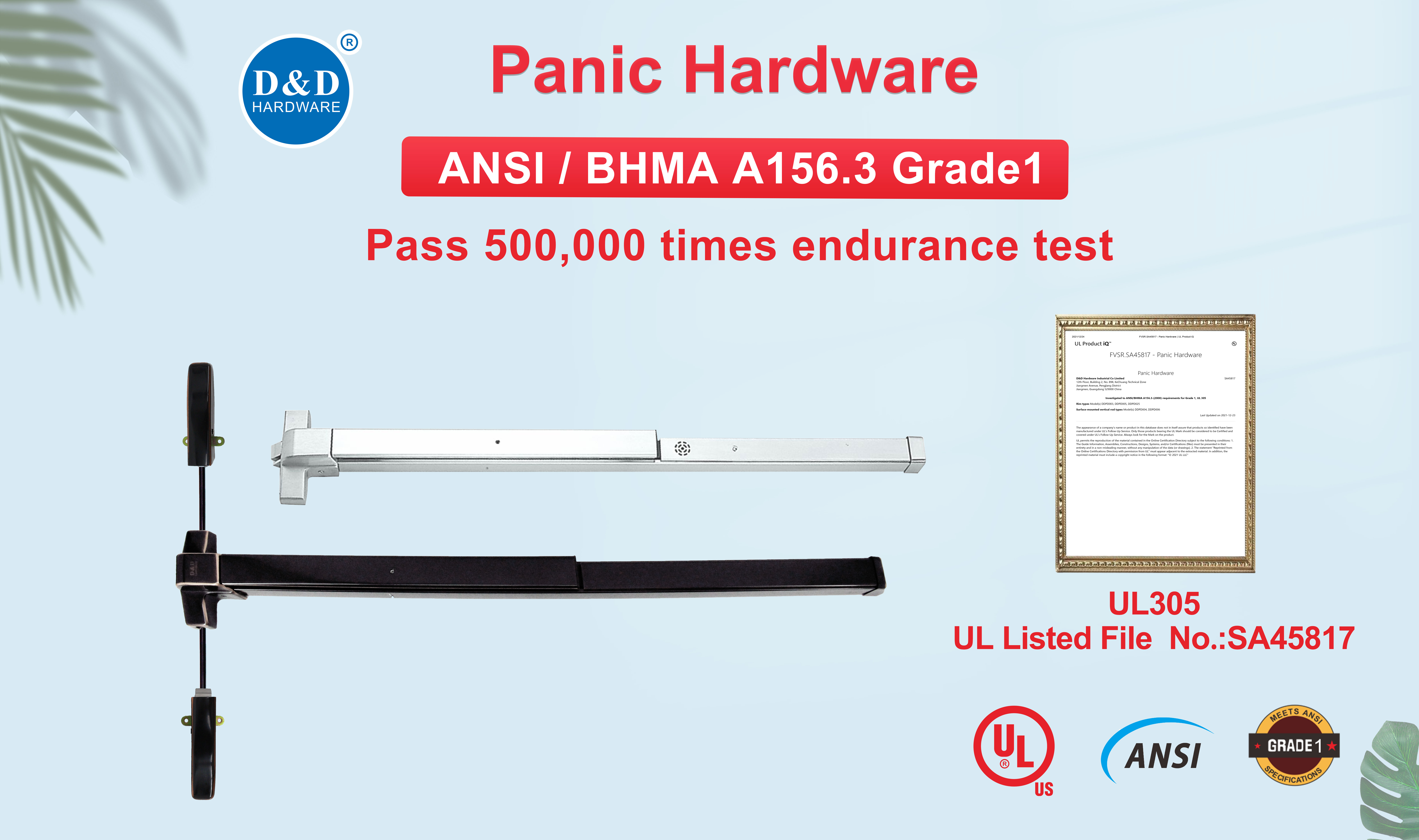 What is UL 305 Standard of Panic Hardware?