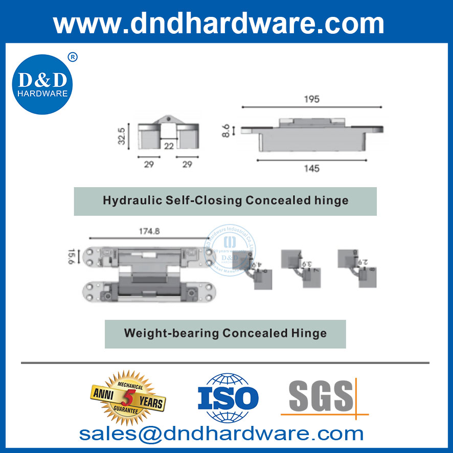 hydraulic buffer concealed hinge