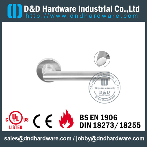 Stainless Steel 316 Modern Hollow Lever Handle for Exterior Commercial Door-DDTH026
