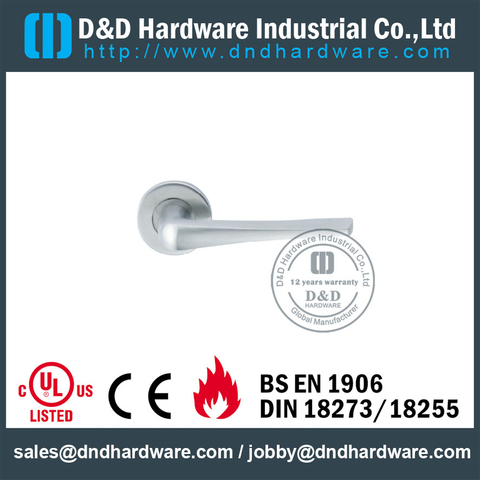 Stainless Steel 304 Interior Designer Solid Lever Handle for Hollow Metal Doors -DDSH022