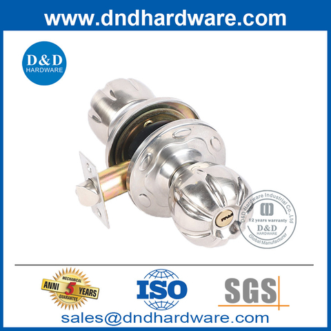 Zinc Alloy Modern Wooden Front Door Cylindrical Lock Set-DDLK047