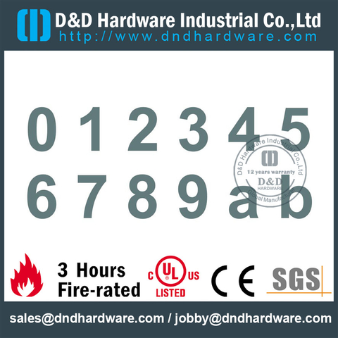 Grade 304 Durable High Quality Door Number Sign Plate For Commercial Door-DDSP013