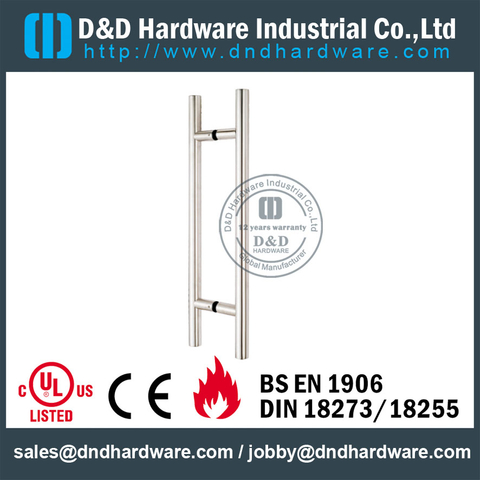 Stainless Steel 304 Pull Handle “T” Bar Double Sided for Sliding Glass Door with Mirror Finish -DDPH001
