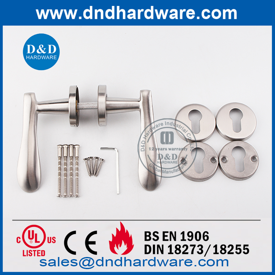 Modern Stainless Steel Bedroom Door Solid Lever Handle-DDSH014
