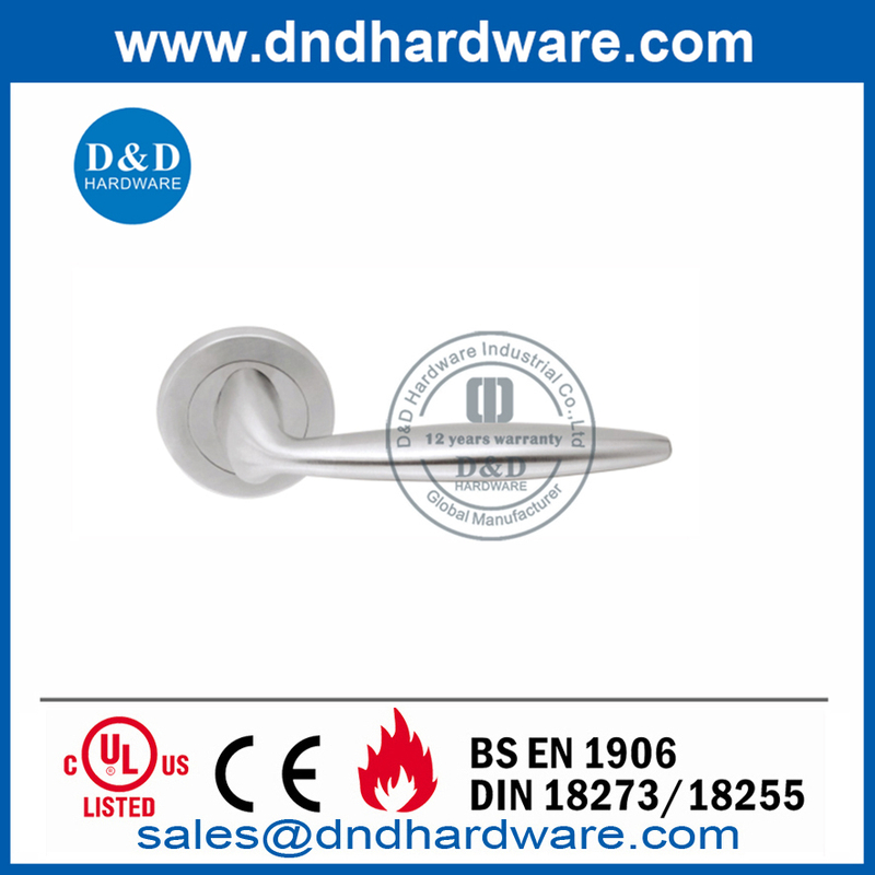Stainless Steel Bedroom Interior Door Solid Lever Handle-DDSH041