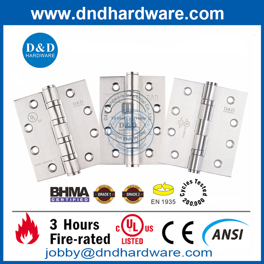 Stainless steel Fire Rated Emergency Escape UL CE Door Hardware for Interior doors