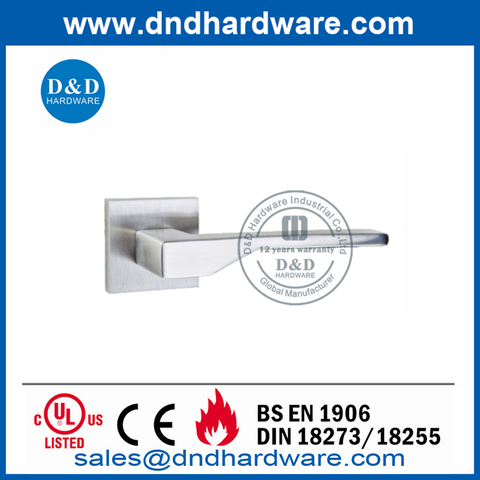 SS316 Best Special Square Internal Door Solid Lever Handle-DDSH048