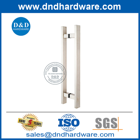 Square T Shape Stainless Steel Pull Handle for Exterior Glass Door-DDPH016