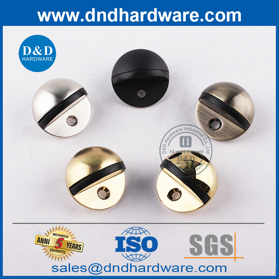 Moden Satin Brass Stainless Steel Floor Metal Door Stop-DDDS001