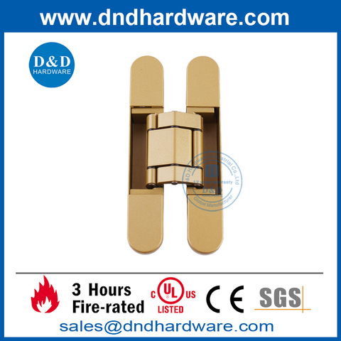 3D Adjusting Gold Zinc Alloy Invisible Heavy Door Hinge-DDCH008-G120