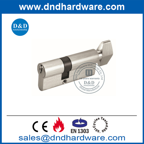 Solid Brass BS EN1303 Single Lock Cylinder with Turn-DDLC002
