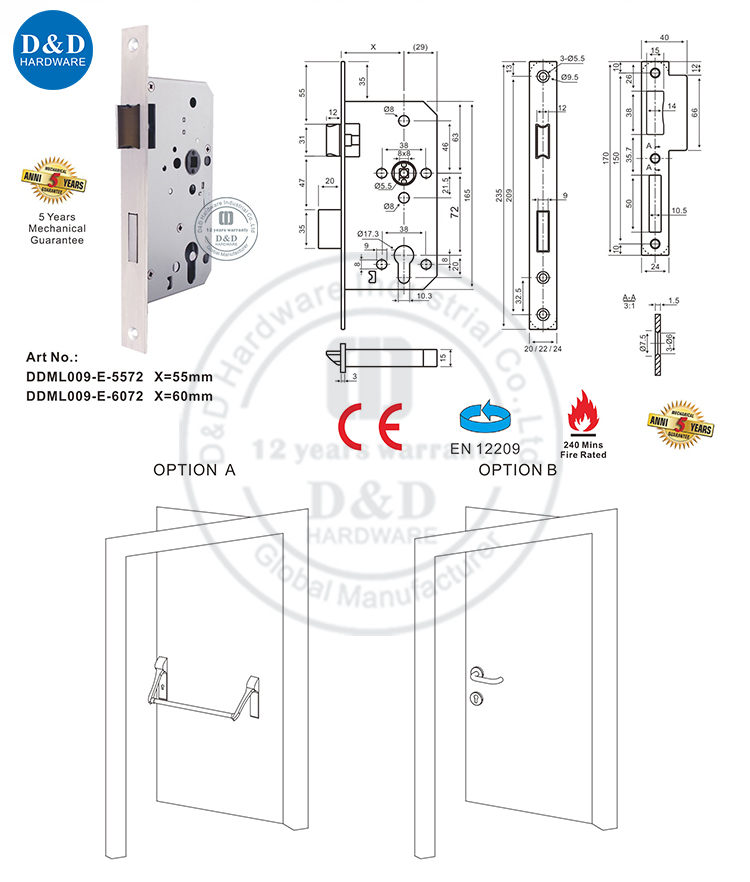 Door Lock-DDML009-E- D&D Hardware