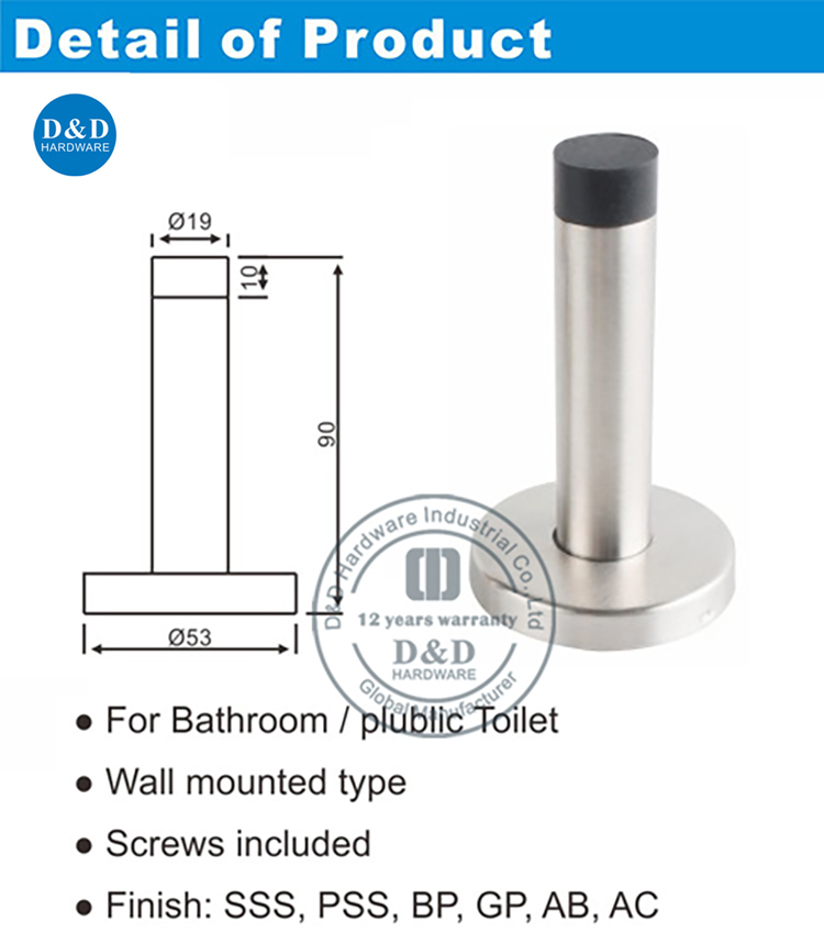 Bathroom Door Stoppers-D&D Hardware