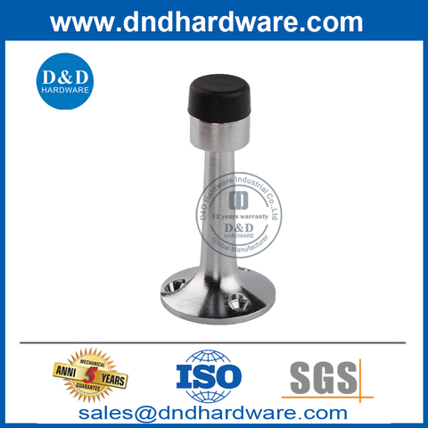 Zinc Alloy New Polished Rubber Doorstop for Commercial Door-DDDS019