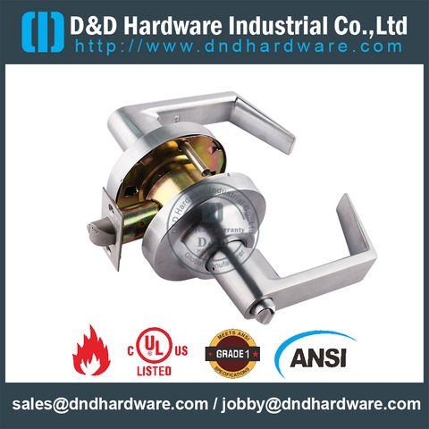 ANSI Durable Zinc Alloy and Stainless Steel Fire Rated Tubular Lock-Set for Entrance door-DDLK009
