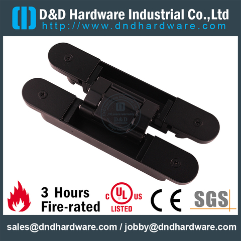Black Sanding Black lid heavy duty 3D Adjustable Concealed Hinge for Office Building Door-DDCH008-G80
