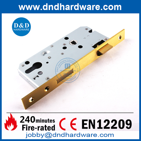 SS304 CE Stain finish Fire Rated 3Hours door lock for Building Door-DDML009