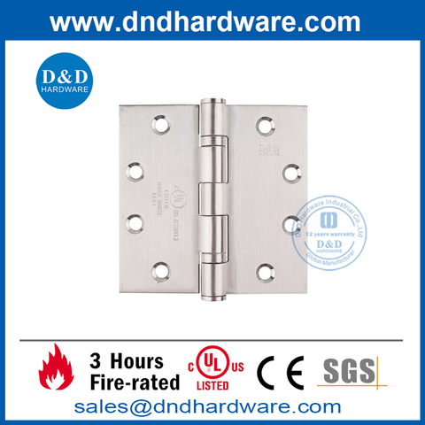 UL Listed 4.5 Inch SUS304 Ball Bearing Fire Door Hinge-DDSS002-FR-4.5X4.5X3.4