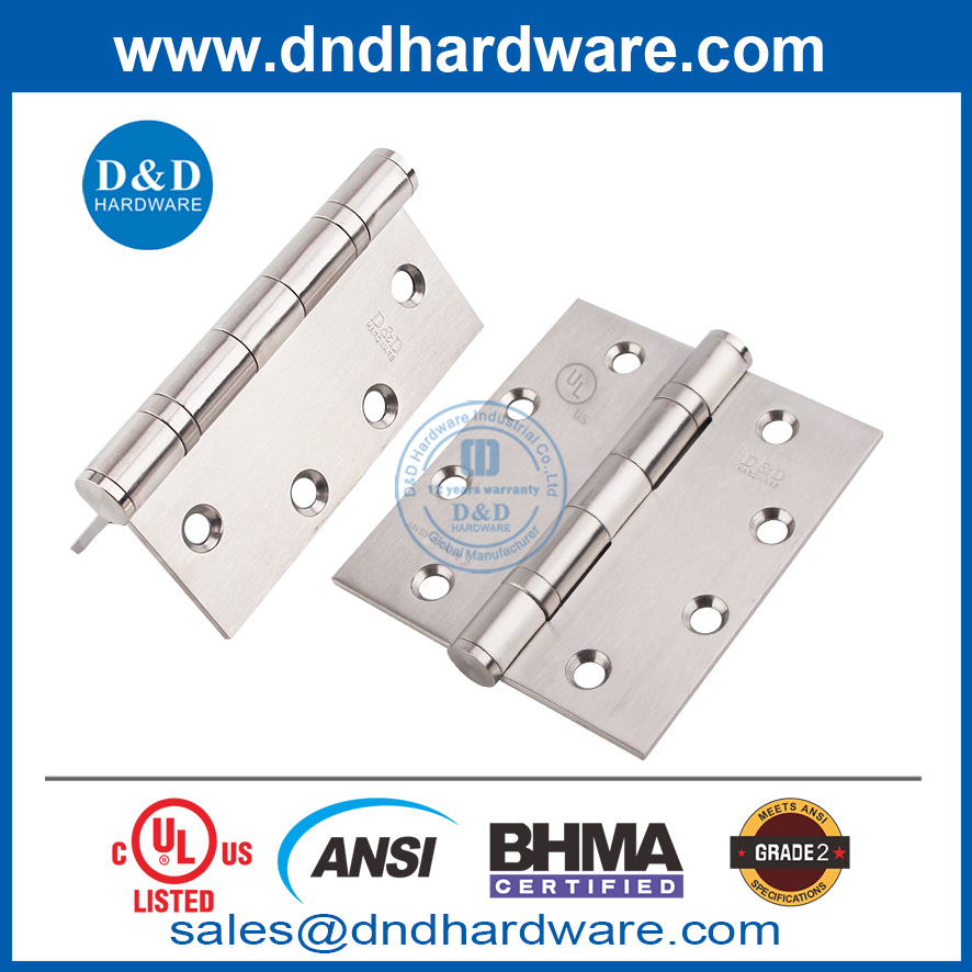 ANSI / BHMA GRADE 2-SS316 UL 2BB Heavy Duty Door Hinge-4.5x4x3.4mm