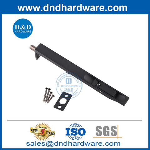 Stainless Steel 8 Inch Matte Black Timber Door Flush Bolt-DDDB001