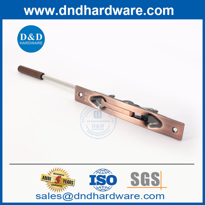Antique Copper Concealed Extension Rod SS Flush Door Bolt-DDDB011