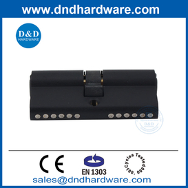 High Quality EN1303 60mm Double Door Cylinder Lock BLack Solid Brass Mortise Lock Cylinder-DDLC003