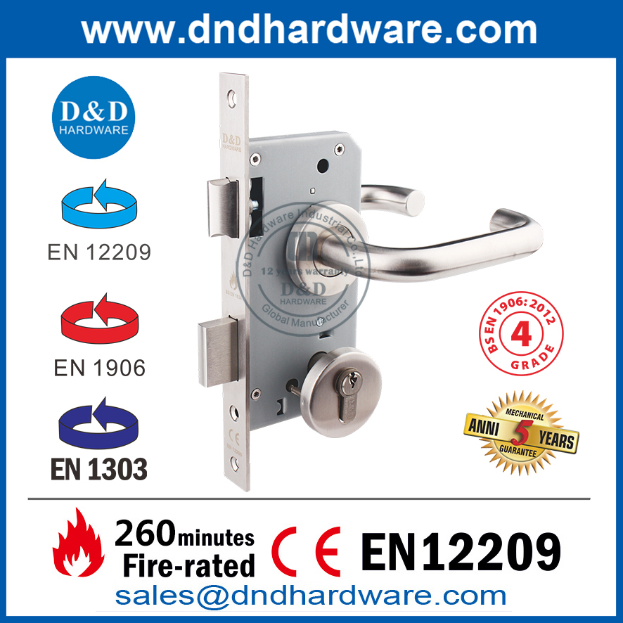 Safety European Market Sliding Door Lock Stainless Steel Hook Bolt-DDML031-B