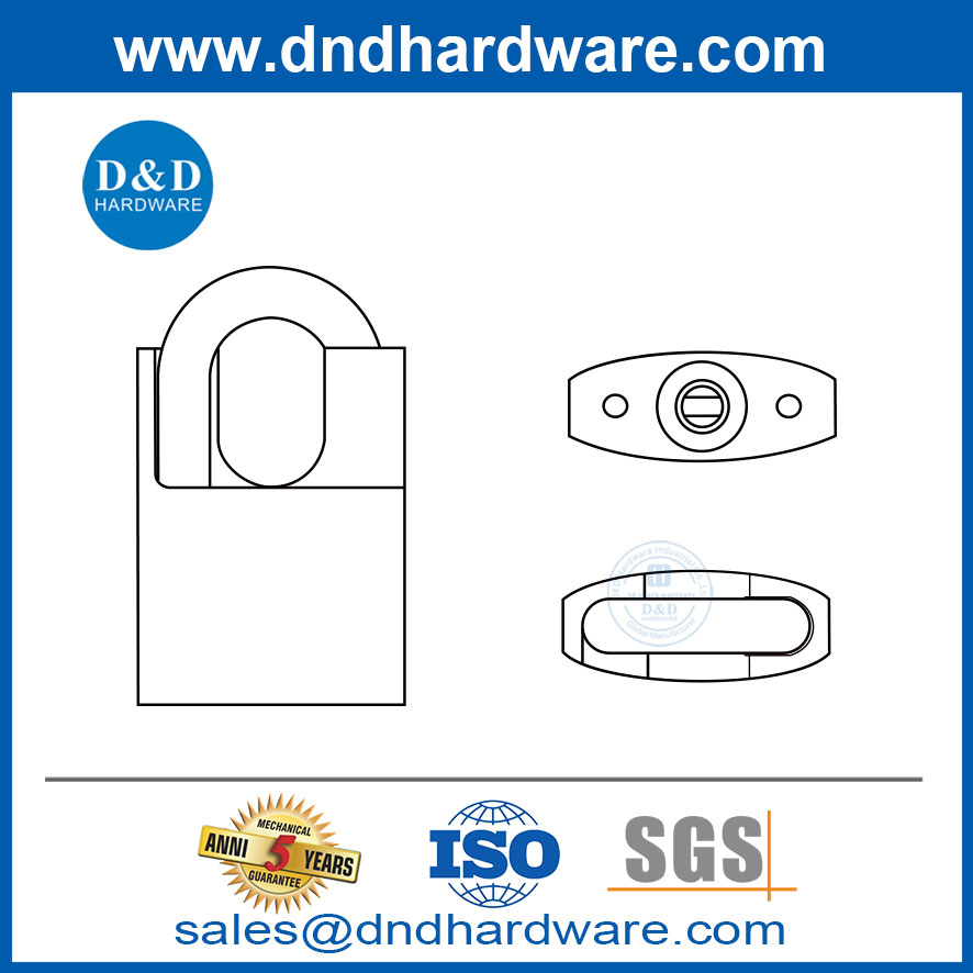 Types of Padlocks Hardware Padlock Shackle Stainless Steel American Lock Padlock-DDPL006