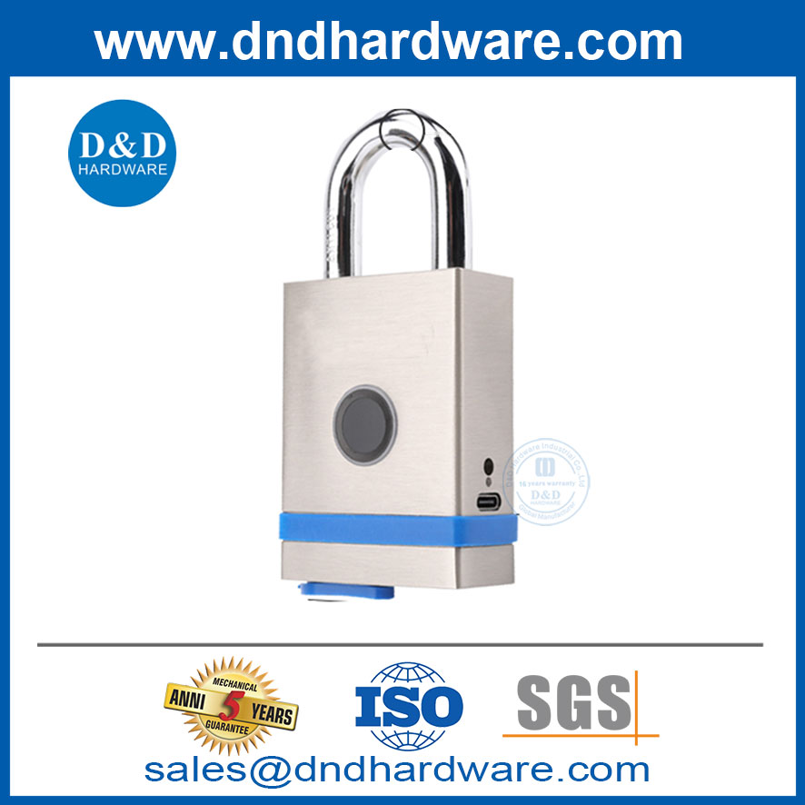 Waterproof Fingerprint Padlock with APP Heavy Duty Rust Resistant Padlock Smart Padlock-DDPL010