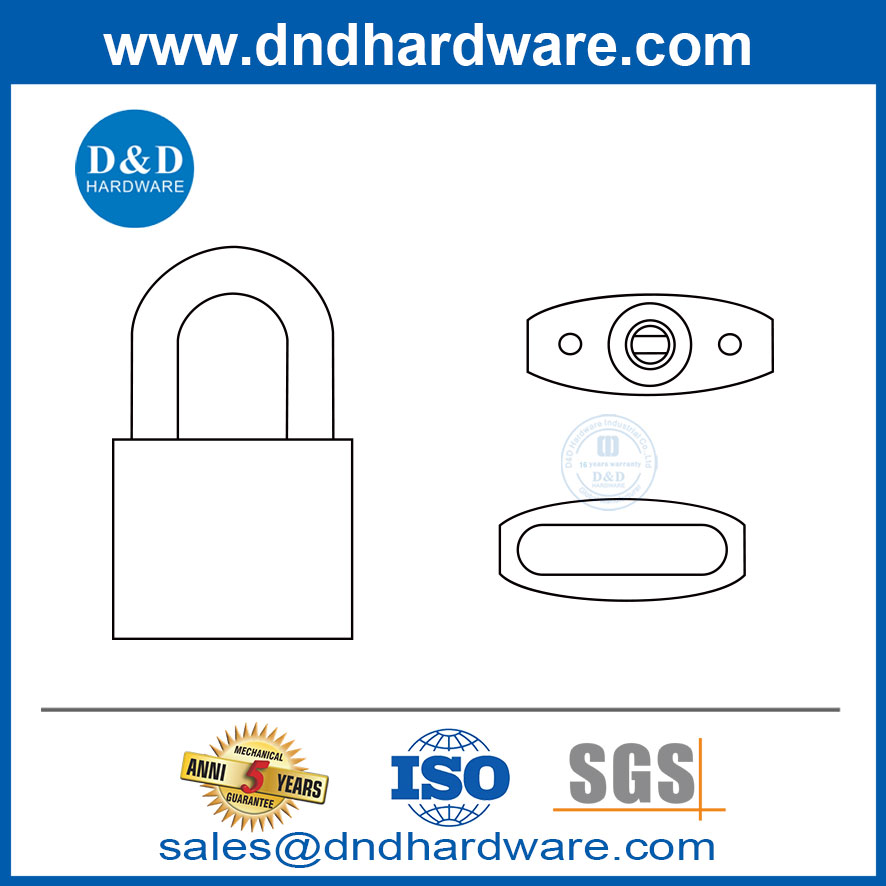 Solid Brass Padlocks High Quality And Security Heavy Duty Padlock for Keys-DDPL004