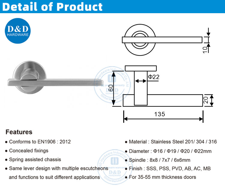 Tube Type Door Handle
