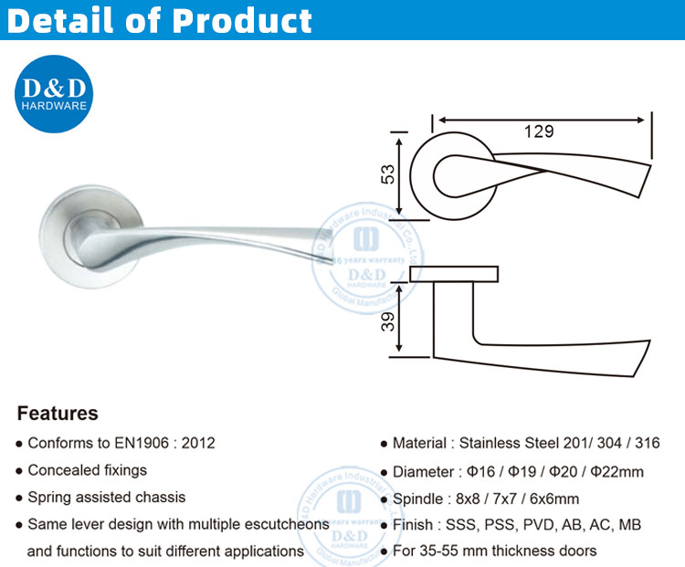 Hollow Lever Handle