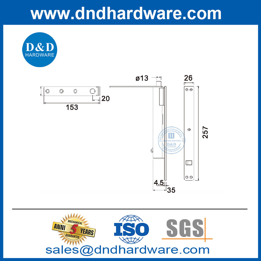 Stainless Steel Automatic Flush Bolts for Double Doors-DDDB031