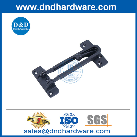 Zinc Alloy Matt Black Apartment Door Guard Lock Accessories-DDDG008