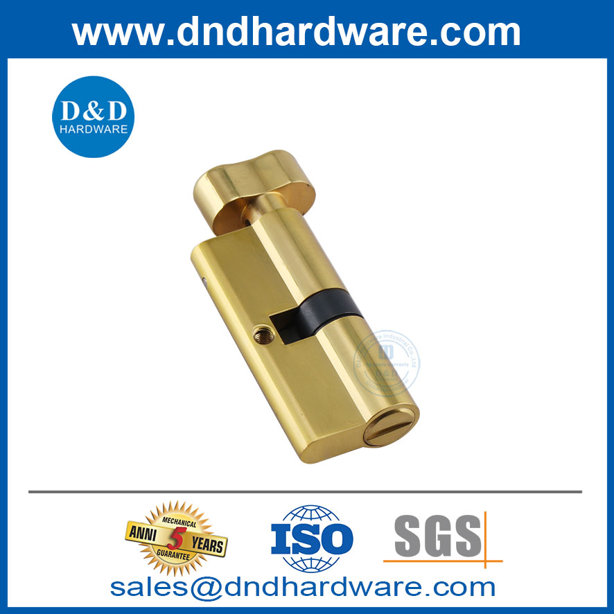 High Security Cheap Price Polished Brass Bathroom Door Cylinder Lock With Knob-DDLC007