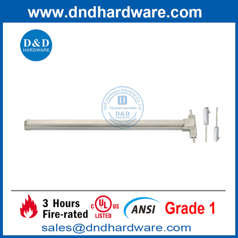 ANSI Grade 1 Steel Fire Rated Security Door Bar Vertical Rod Exit Device-DDPD006