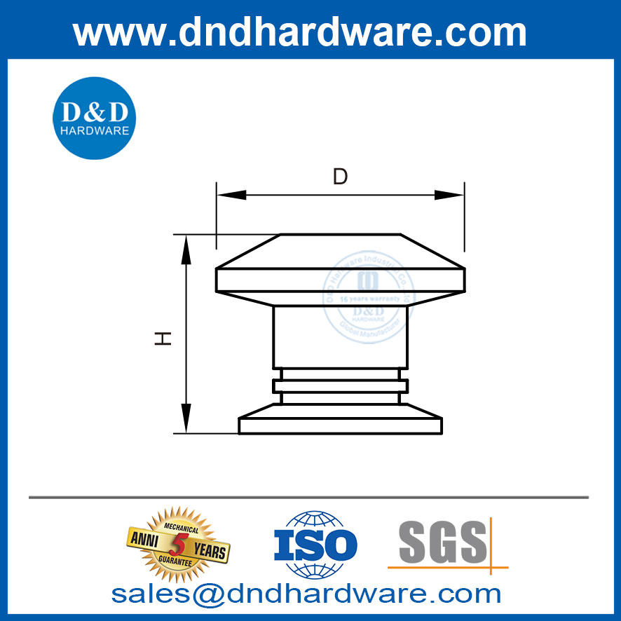 Modern Stainless Steel Furniture Accessory Decorative Kitchen Cabinet Knob-DDFH054